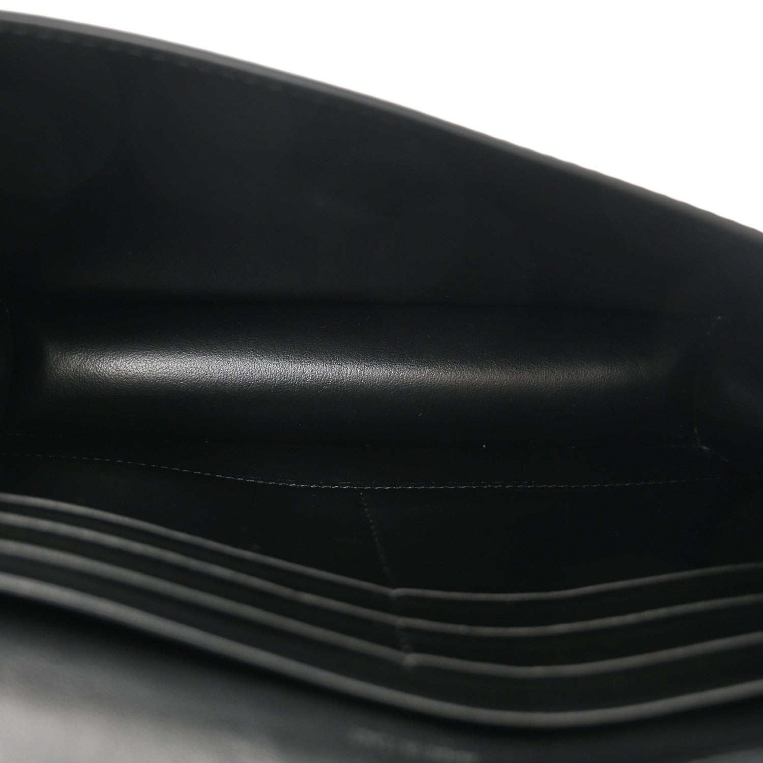 Celine Shiny Calfskin Triomphe Maillon Wallet on Chain Black 5 of 10