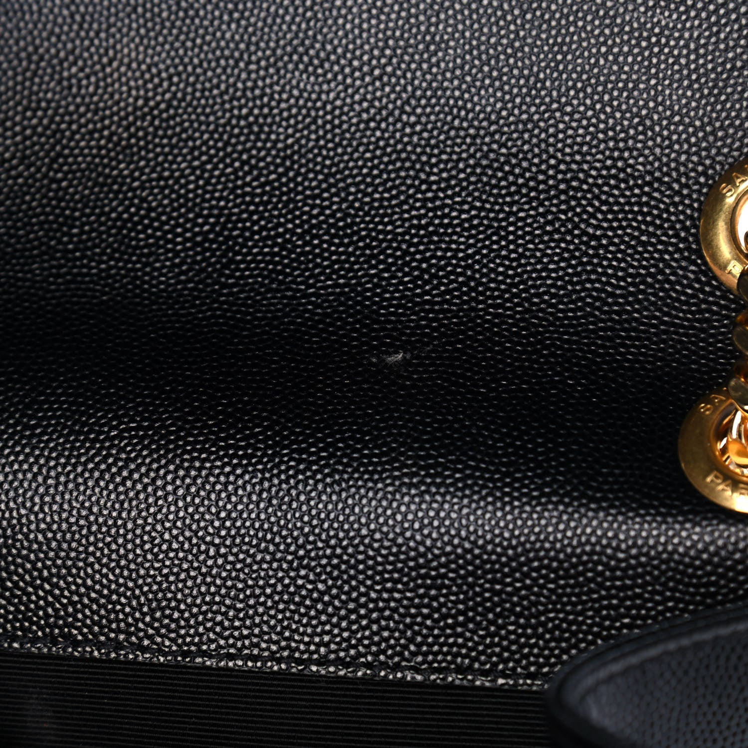 Saint Laurent Grain De Poudre Matelasse Chevron Large Monogram Satchel Black 12 of 13