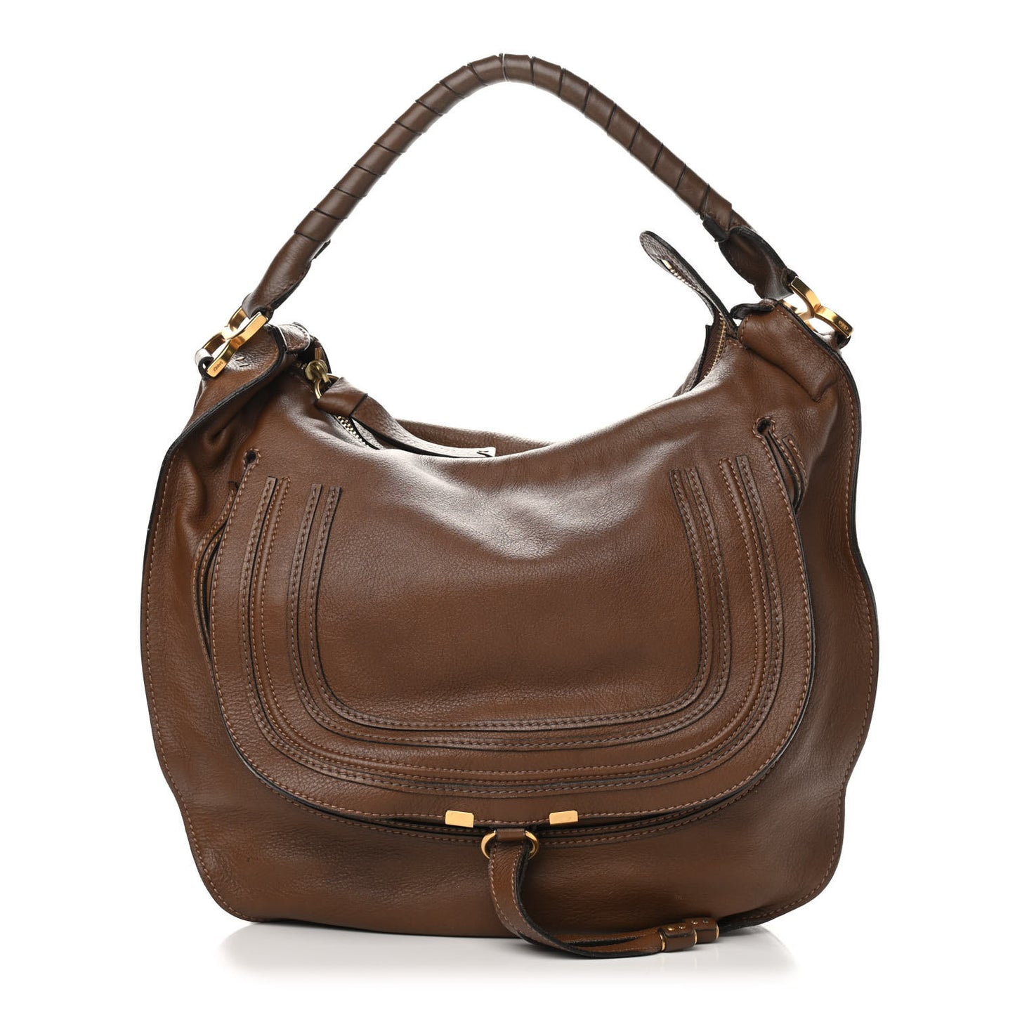 Calfskin Large Marcie Hobo Nut