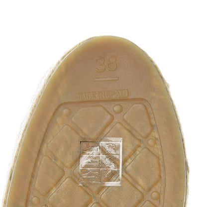Chanel Lambskin Quilted CC Chain Espadrille Mules 38 Navy Black 6 of 14
