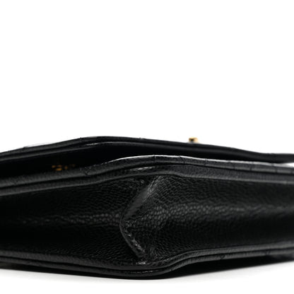 Chanel Caviar Quilted CC Turnlock Wallet On Chain WOC Black 10 of 12