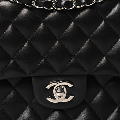 Chanel Lambskin Quilted Medium Double Flap Black 8 of 10
