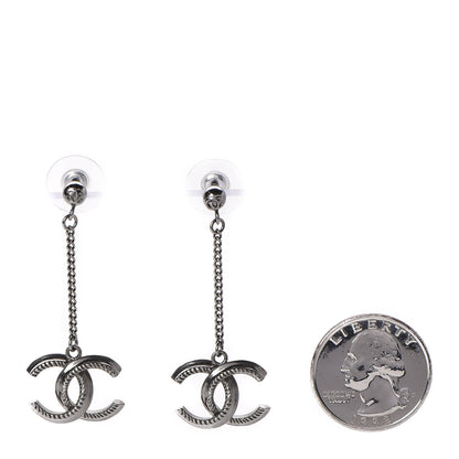 Chanel Ruthenium CC Drop Earrings 2 of 3