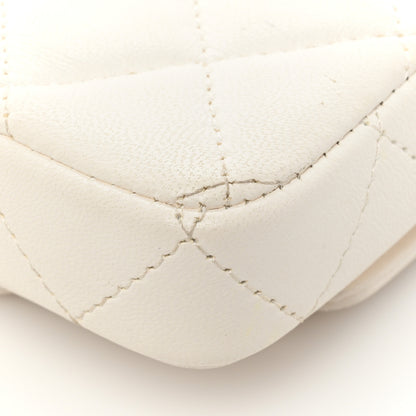 Chanel Lambskin Enamel Quilted Mini Chain Belt Bag White 16 of 19