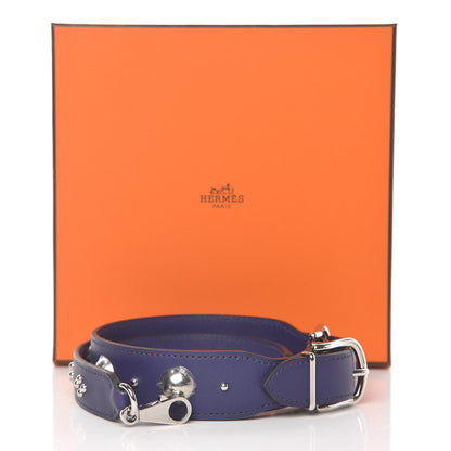 Hermes Swift Studded Carnaby Losange Shoulder Strap Bleu Encre 5 of 5