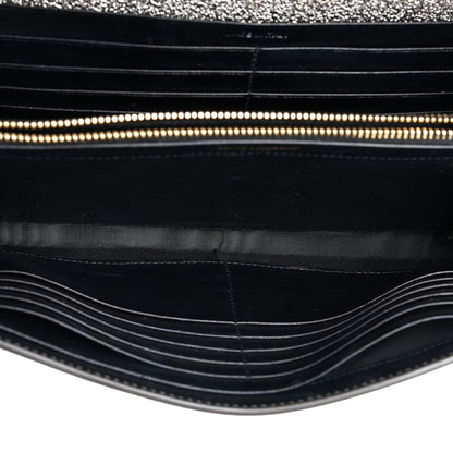 Saint Laurent Grained Metallic Calfskin Monogram Chain Wallet Bronze 4 of 13