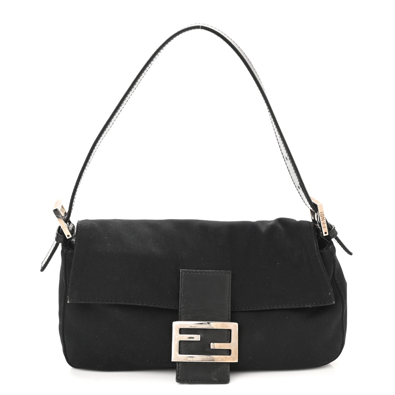 Fendi Nylon Baguette Bag Black 1 of 8