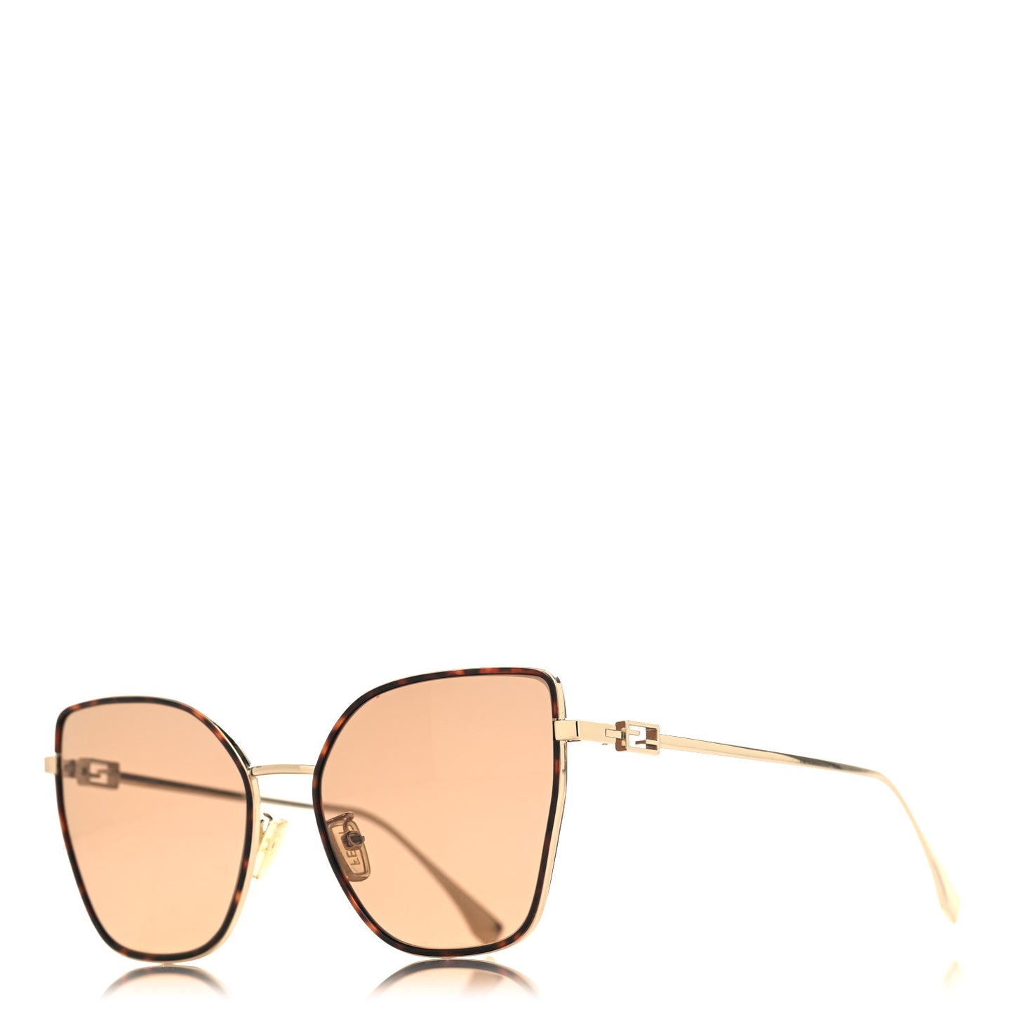 Metal Fendi Forever Sunglasses FE50012U Gold Brown