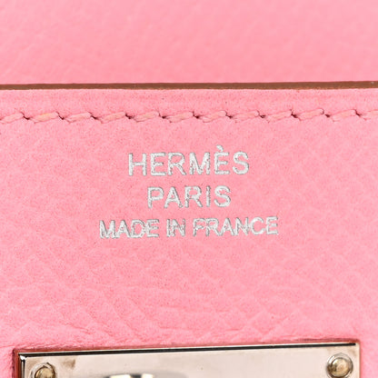 Hermes Epsom Kelly Longue Wallet Rose Confetti 8 of 15