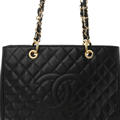 Chanel Caviar Quilted Grand Shopping Tote GST Black 8 of 13
