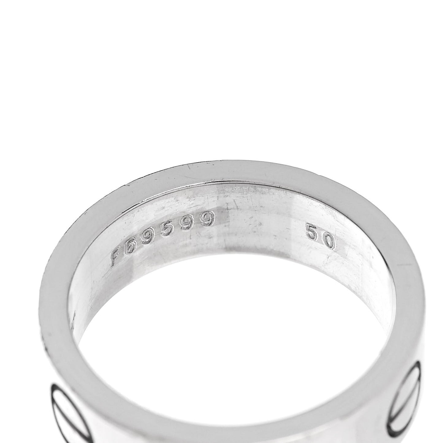 18K White Gold 5.5mm LOVE Ring 50 5.25