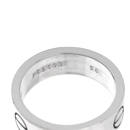 Cartier 18K White Gold 5.5mm LOVE Ring 50 5.25 5 of 5
