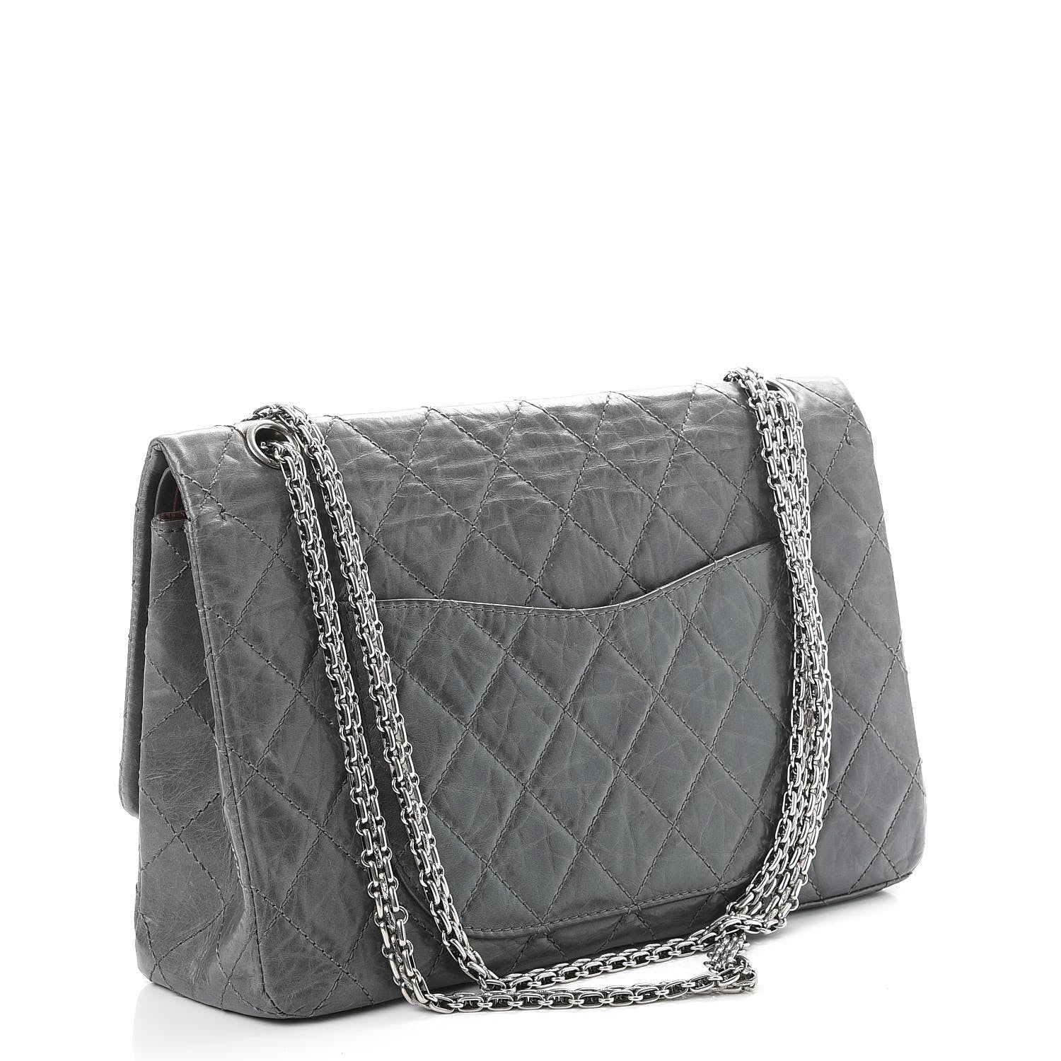 Chanel Aged Calfskin Quilted 50th Anniversary 2.55 Reissue 227 Flap Grey 3 of 17
