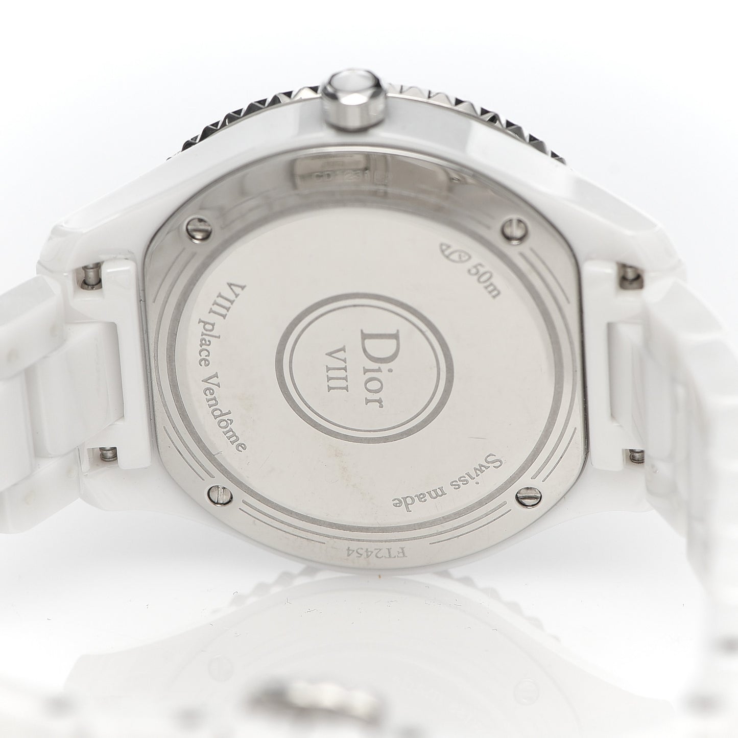 Stainless Steel Ceramic 33mm Dior VIII Quartz Watch White