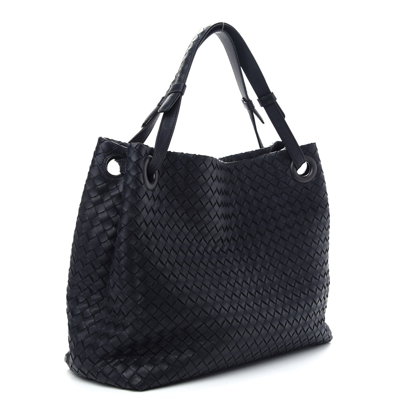 Nappa Intrecciato Medium Garda Bag Black