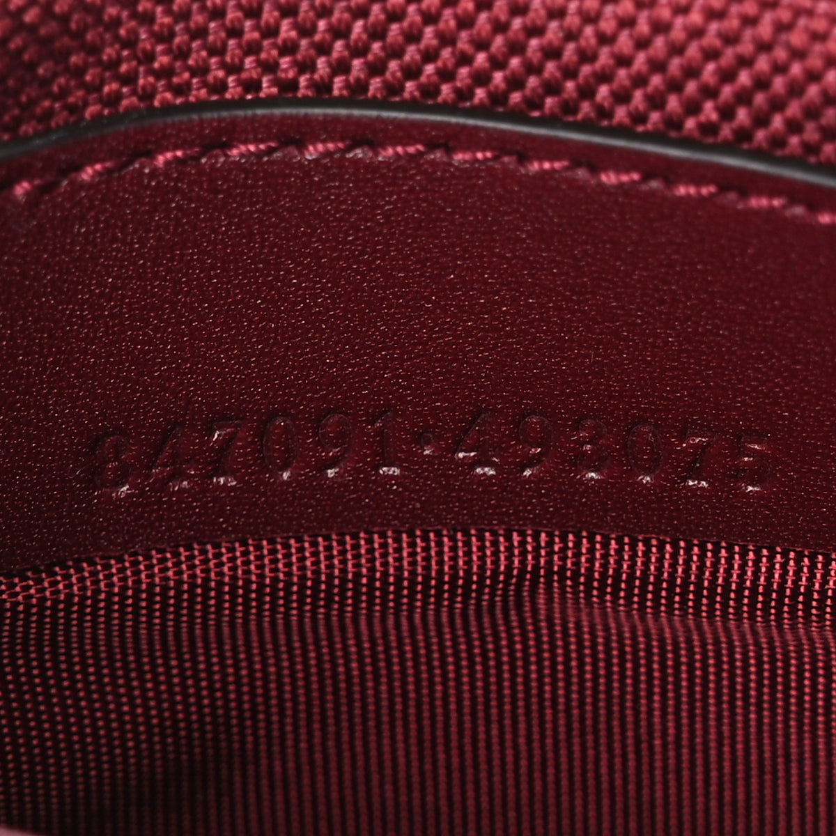 Gucci Lambskin Embossed Mini GG Half Moon Shoulder Bag Rosso Ancora 5 of 9