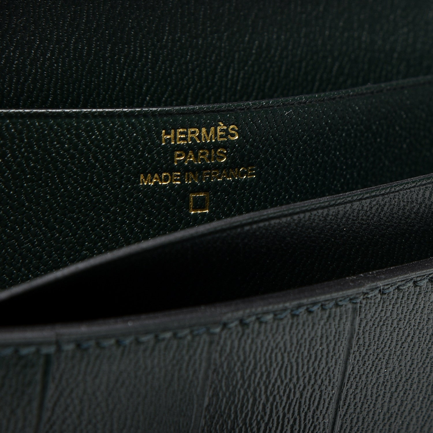 Hermes Shiny Alligator Bearn Wallet Vert Fonce 6 of 8