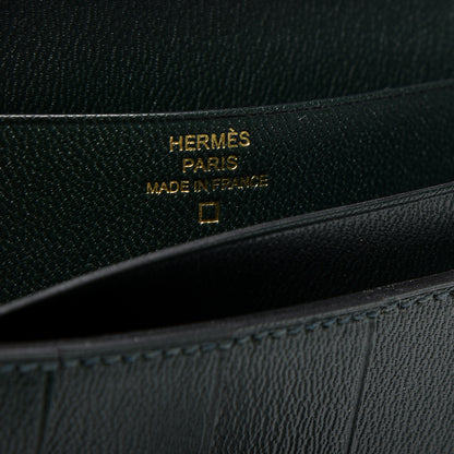 Hermes Shiny Alligator Bearn Wallet Vert Fonce 6 of 8