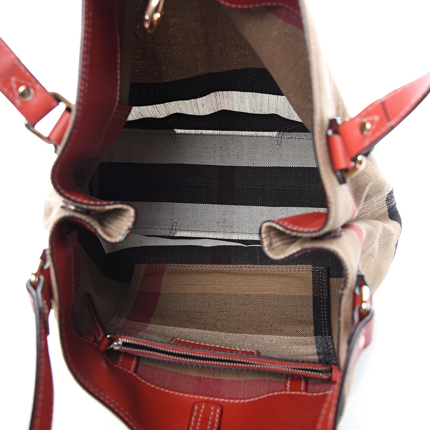 Canvas Mega Check Medium Maidstone Cadmium Red