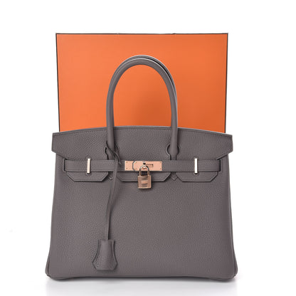 Hermes Togo Birkin 30 Etain 33 of 33