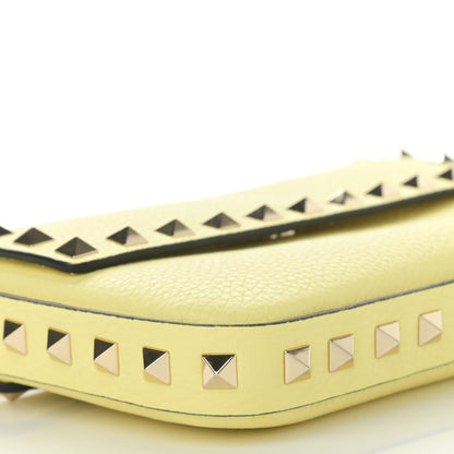 Valentino Garavani Grainy Calfskin Rockstud Crossbody Pouch Lime Sorbet 5 of 9