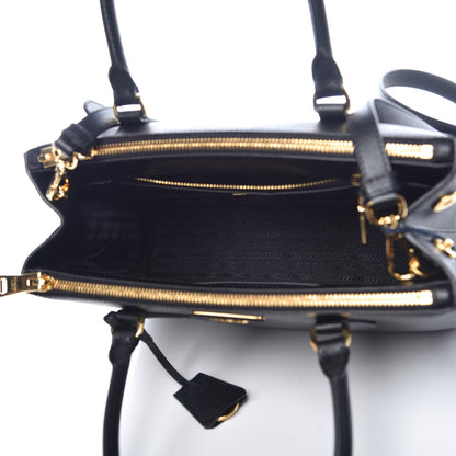 Prada Saffiano Small Galleria Double Zip Tote Black 6 of 8