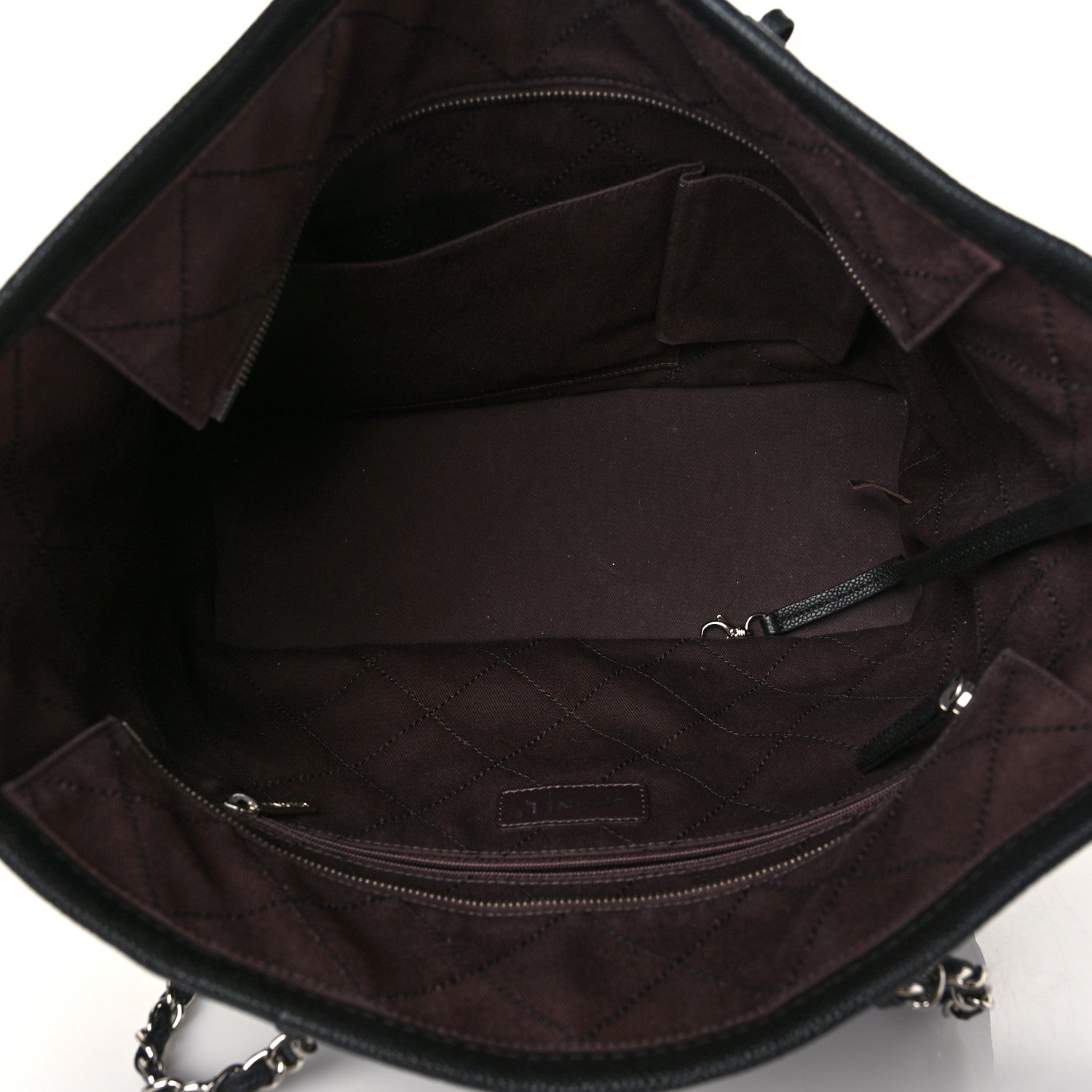 Chanel Grained Calfskin Quilted Small Daily Shopping Tote Black 5 of 10