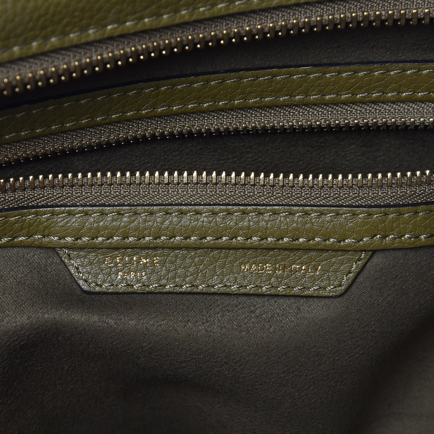 Celine Drummed Calfskin Mini Luggage Jungle 6 of 11