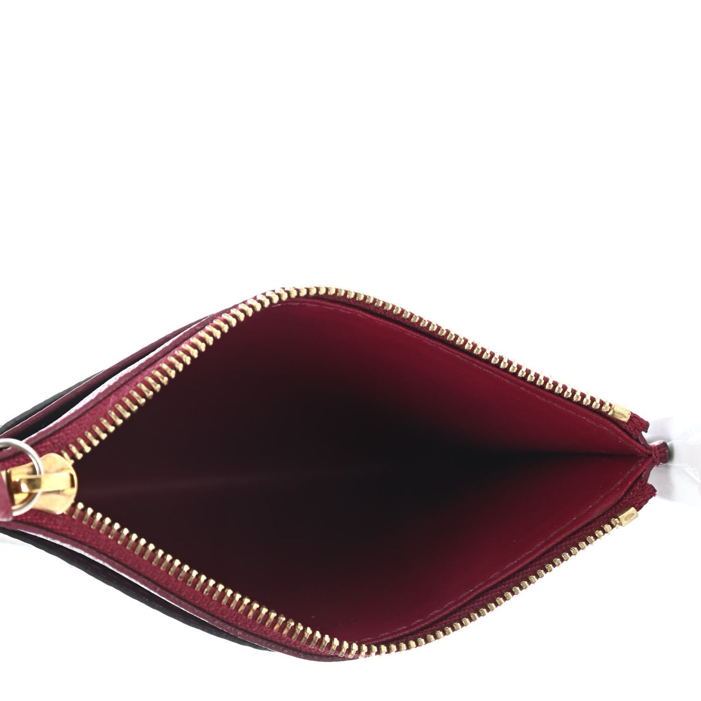 Monogram Zipped Card Holder Fuchsia