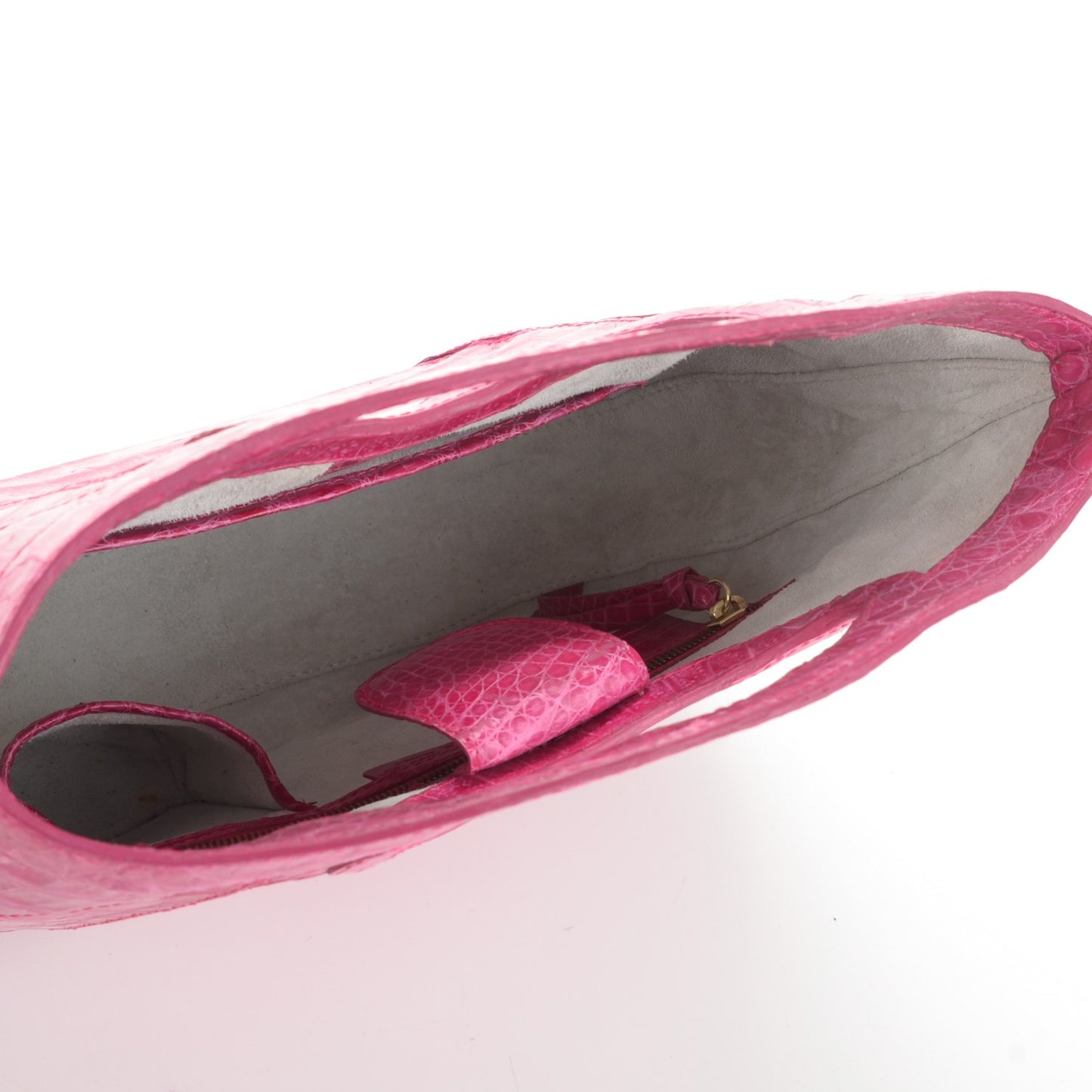 Crocodile Small Handbag Pink