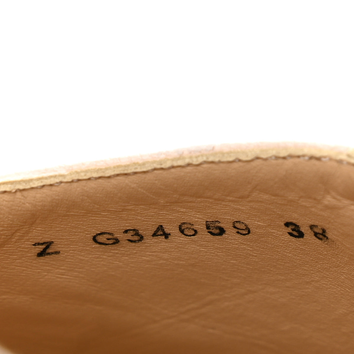 Lambskin Suede CC Espadrille Wedges 38 Beige Black