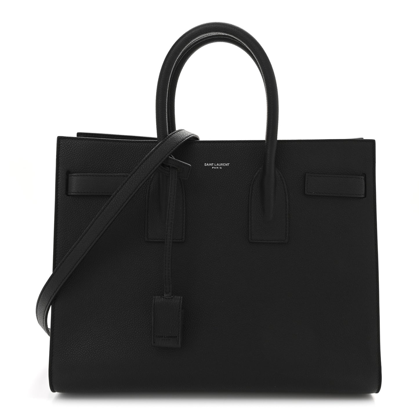 Grained Calfskin Small Sac De Jour Black