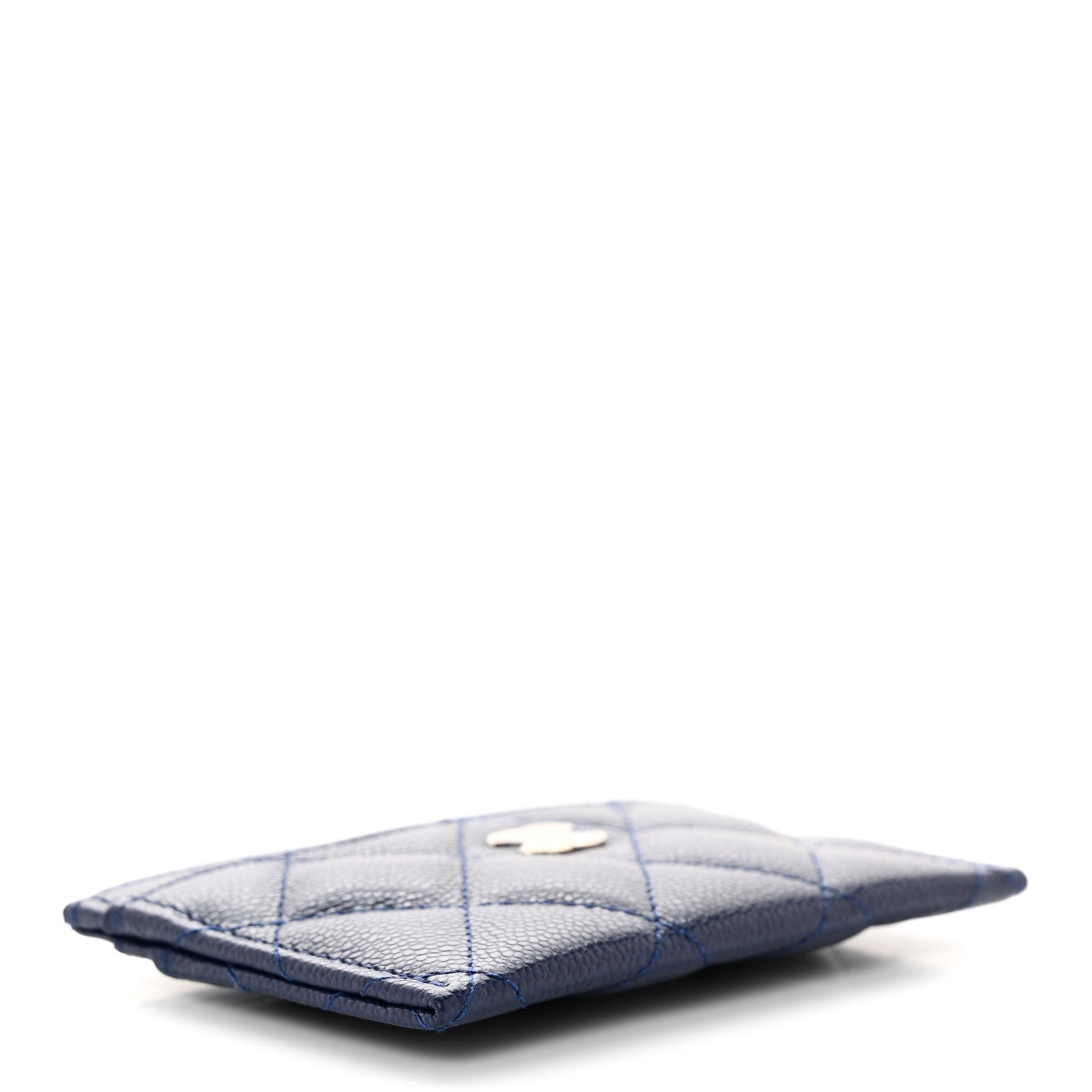 Chanel Caviar Quilted Card Holder Blue 4 of 8