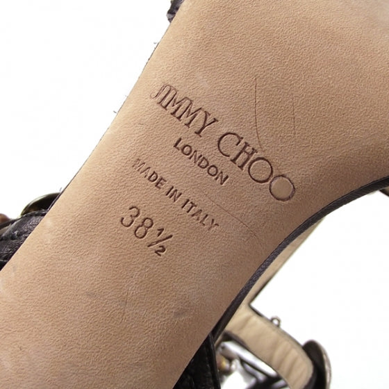 Leather Fringe Tassel Button Charm Pumps 38.5