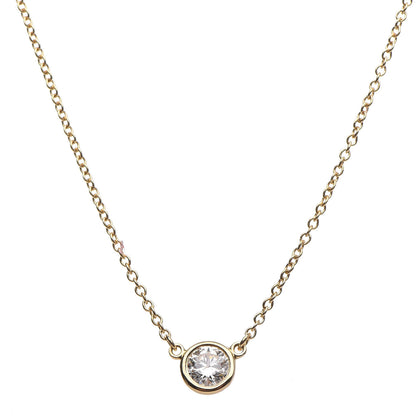 Tiffany 18K Yellow Gold Diamond .28ct Elsa Peretti Diamonds by the Yard Pendant Necklace 4 of 7