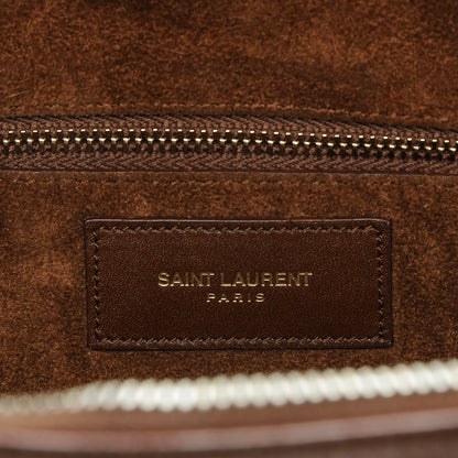 Saint Laurent Calfskin Classic Duffle 6 Cognac 6 of 13