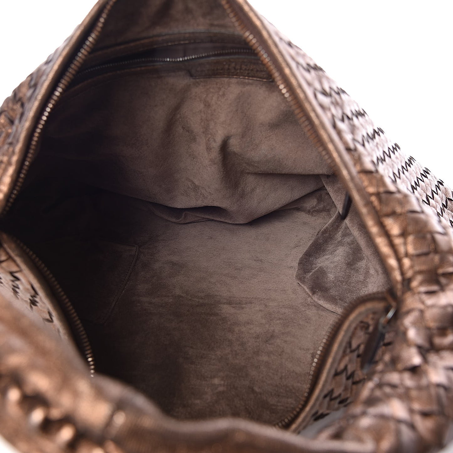 Nappa Intrecciato Large Veneta Hobo Copper