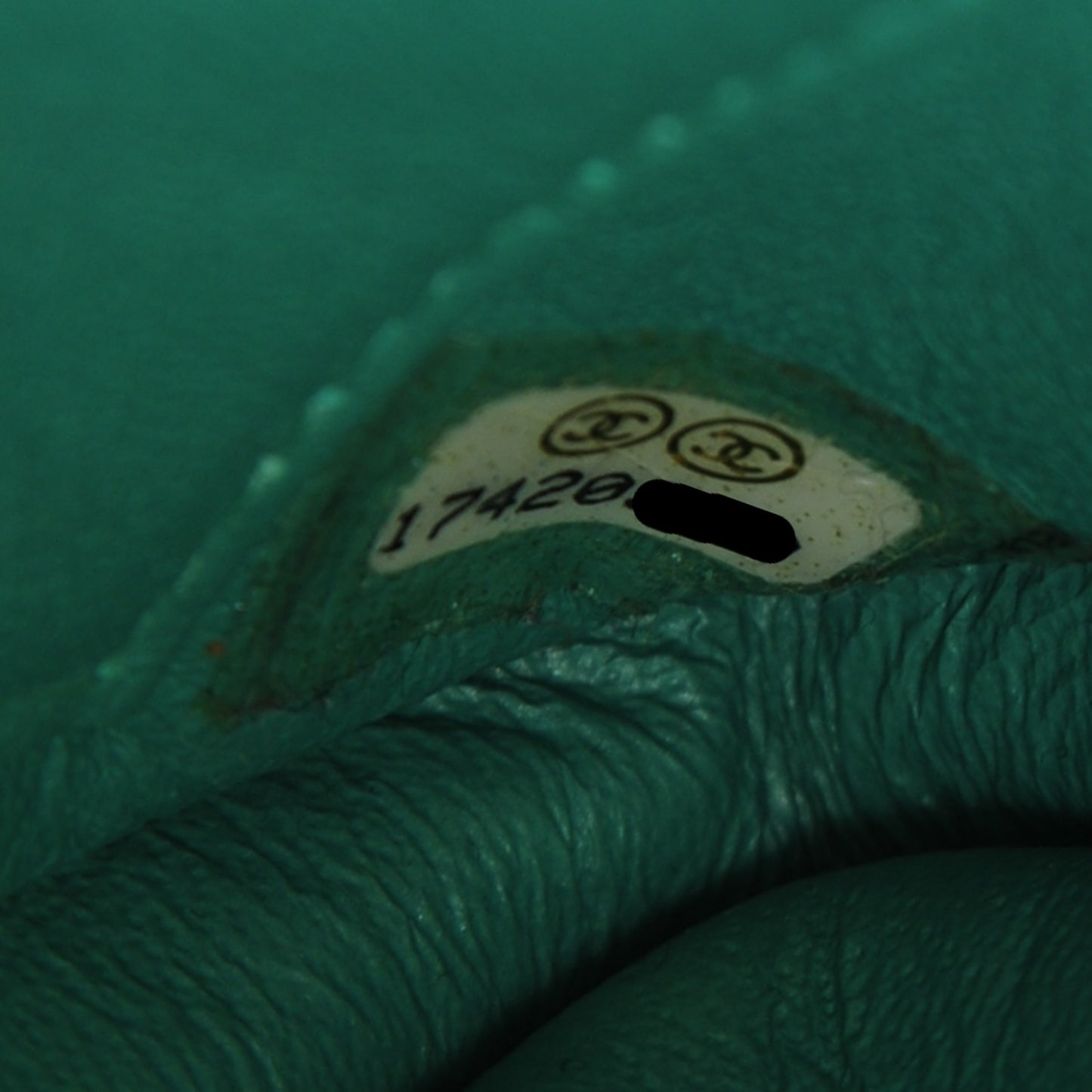 Patent Quilted Extra Mini Flap Green