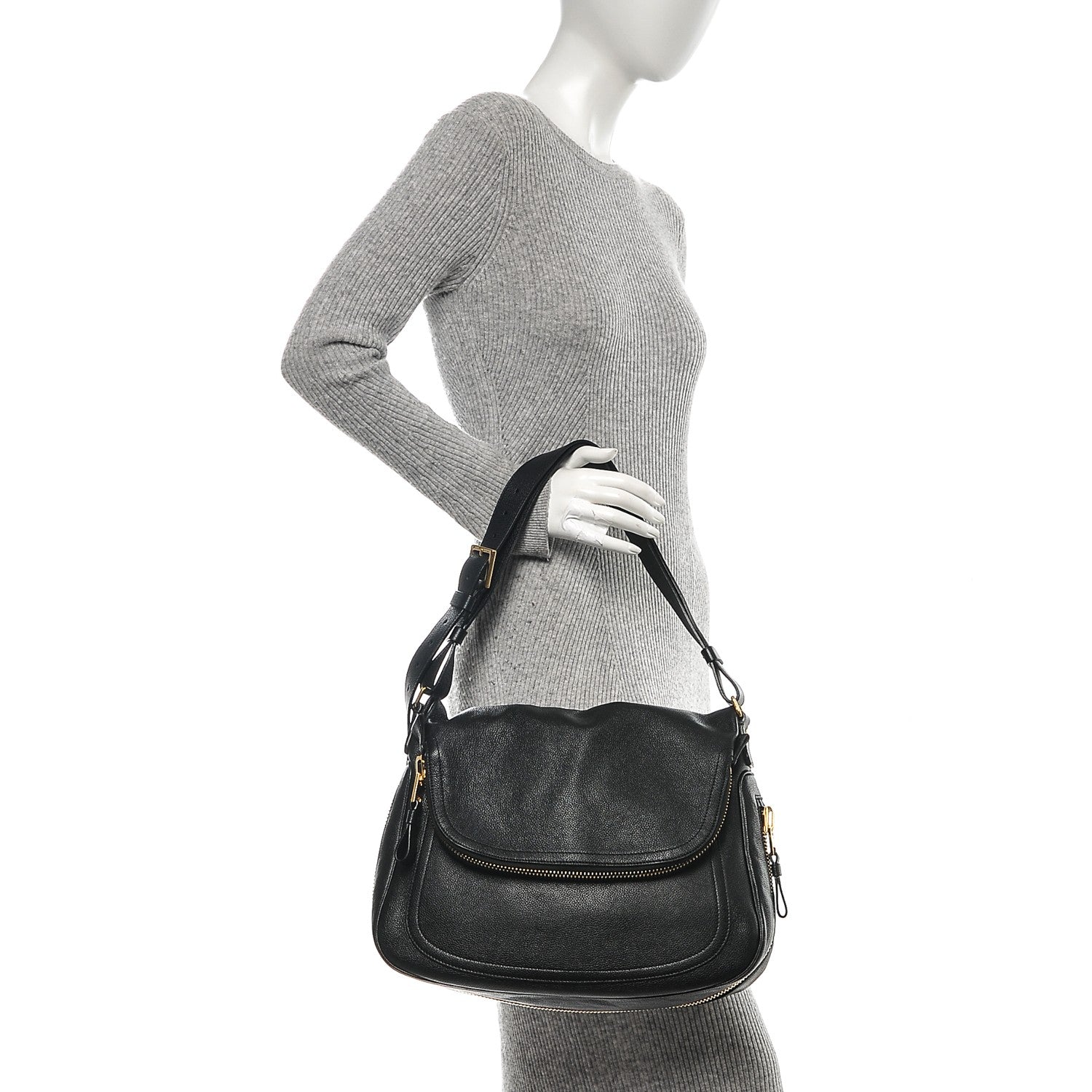 Tom Ford Pebbled Calfskin Large Jennifer Black 2 of 7