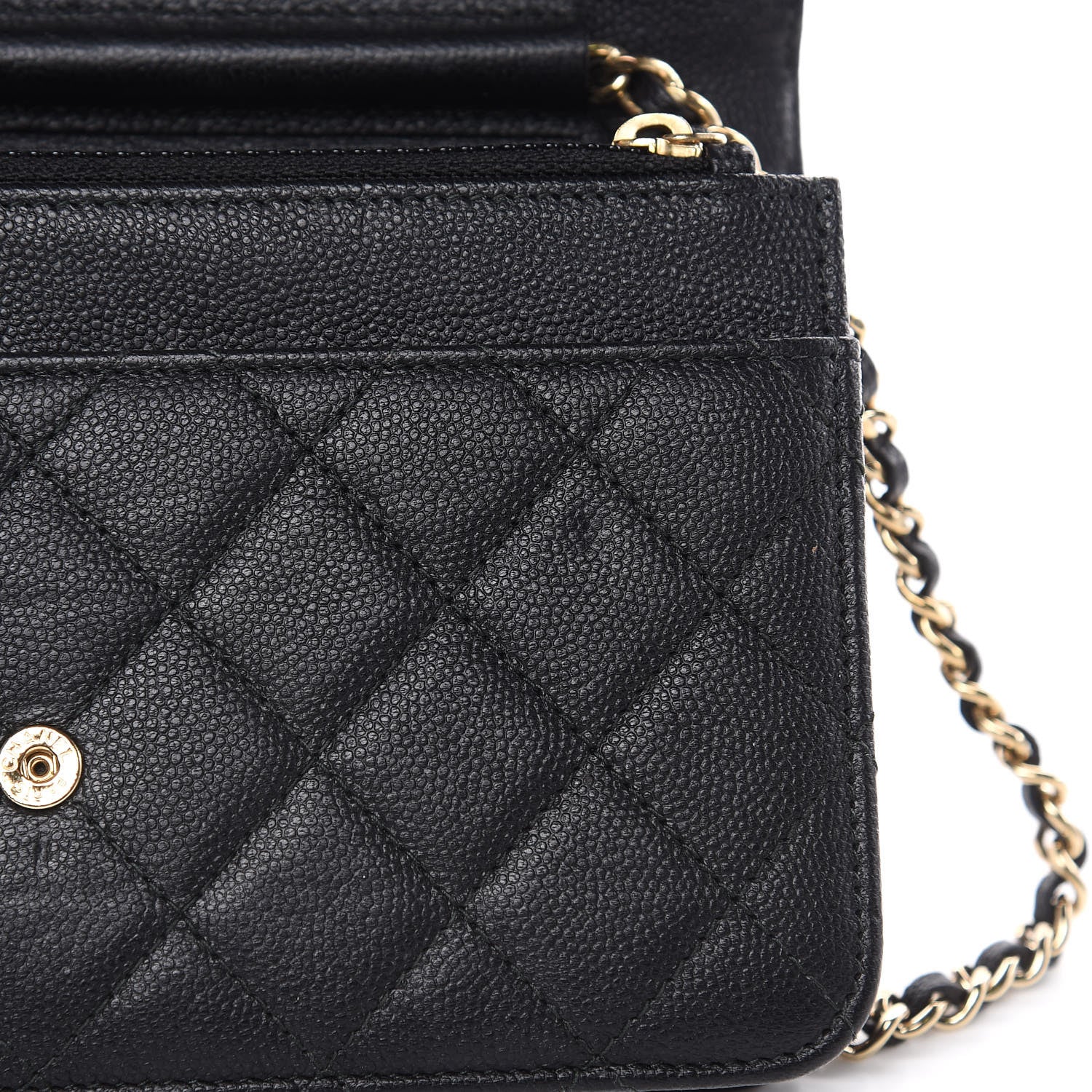 Chanel Caviar Quilted Boy Wallet On Chain WOC Black 15 of 16