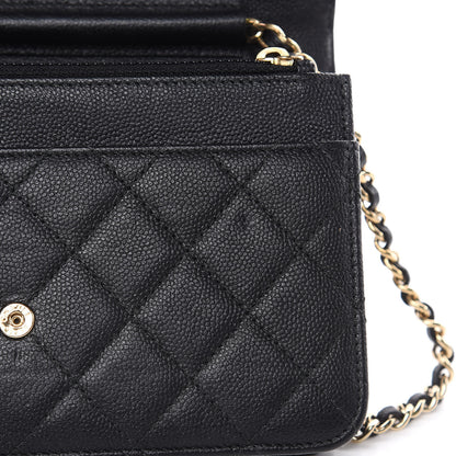 Chanel Caviar Quilted Boy Wallet On Chain WOC Black 15 of 16