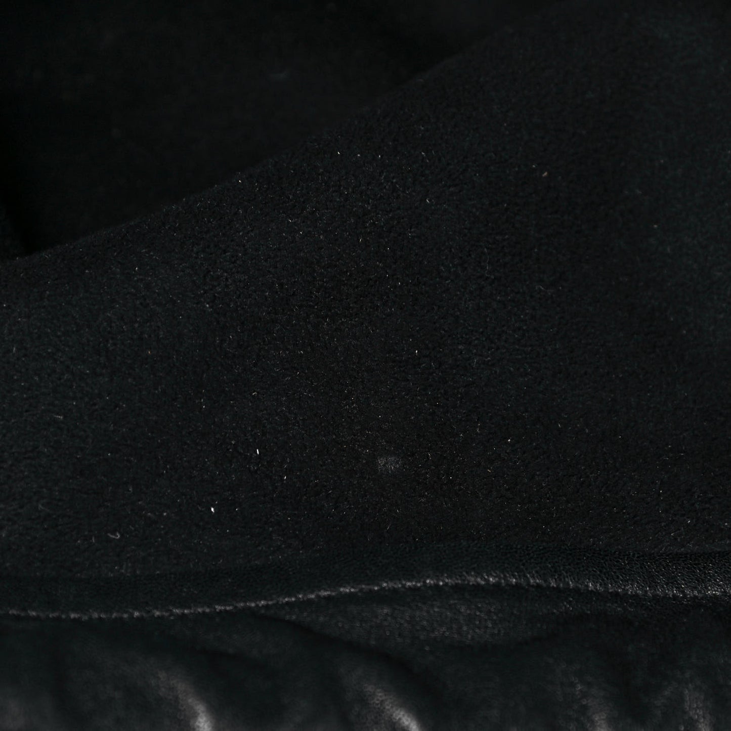 Lambskin Teddy Drawstring Bag Black