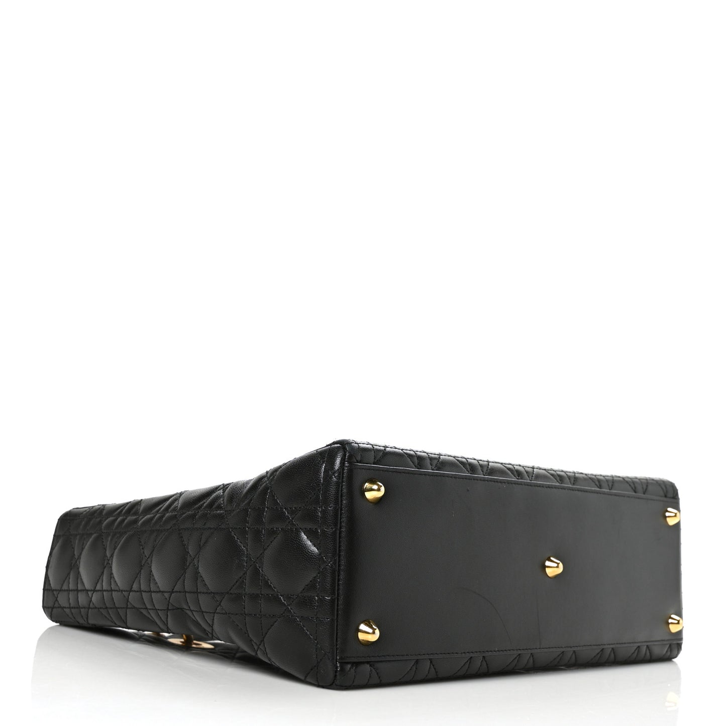 Lambskin Cannage Large Lady Dior Black
