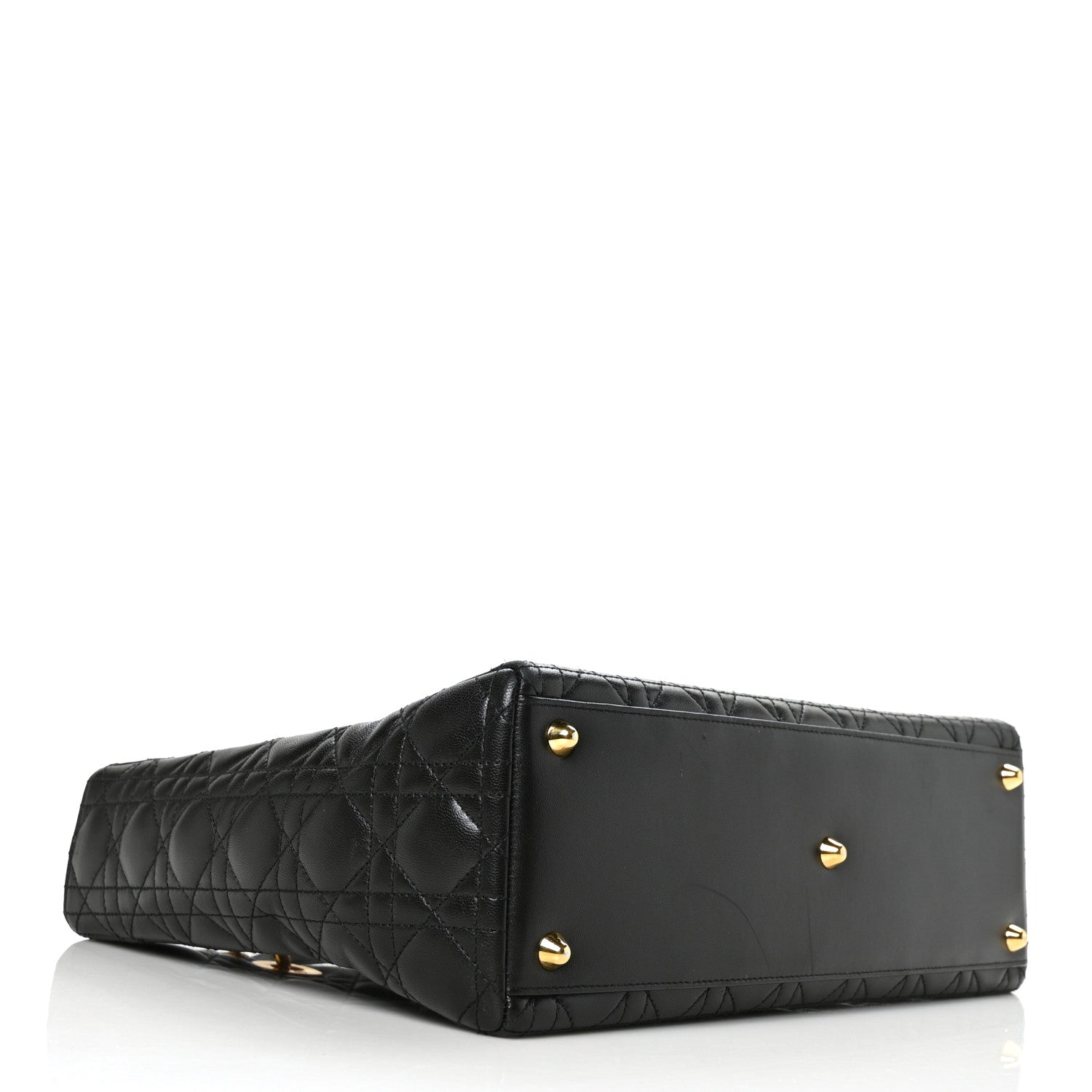 Christian Dior Lambskin Cannage Large Lady Dior Black 4 of 9