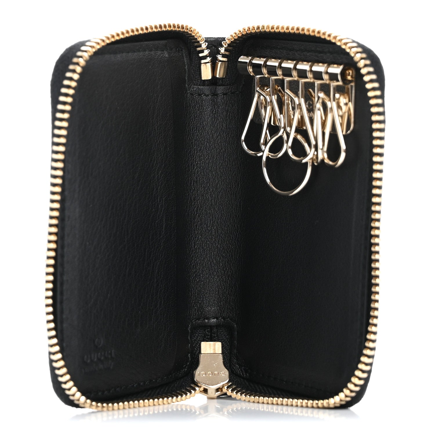 Gucci Microguccissima Zip Around Key Case  Black 5 of 9