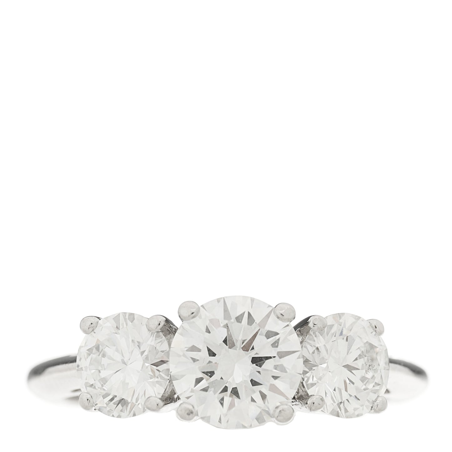 Platinum Diamond 2.04ctw Three Stone Engagement Ring 52 6