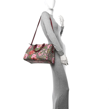 Gucci GG Supreme Monogram Blooms Medium Boston Beige Multicolor Dry Rose 2 of 10