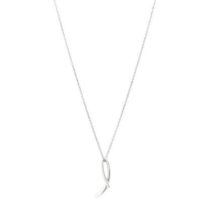 Tiffany Sterling Silver Elsa Peretti Letter L Pendant Necklace 1 of 4