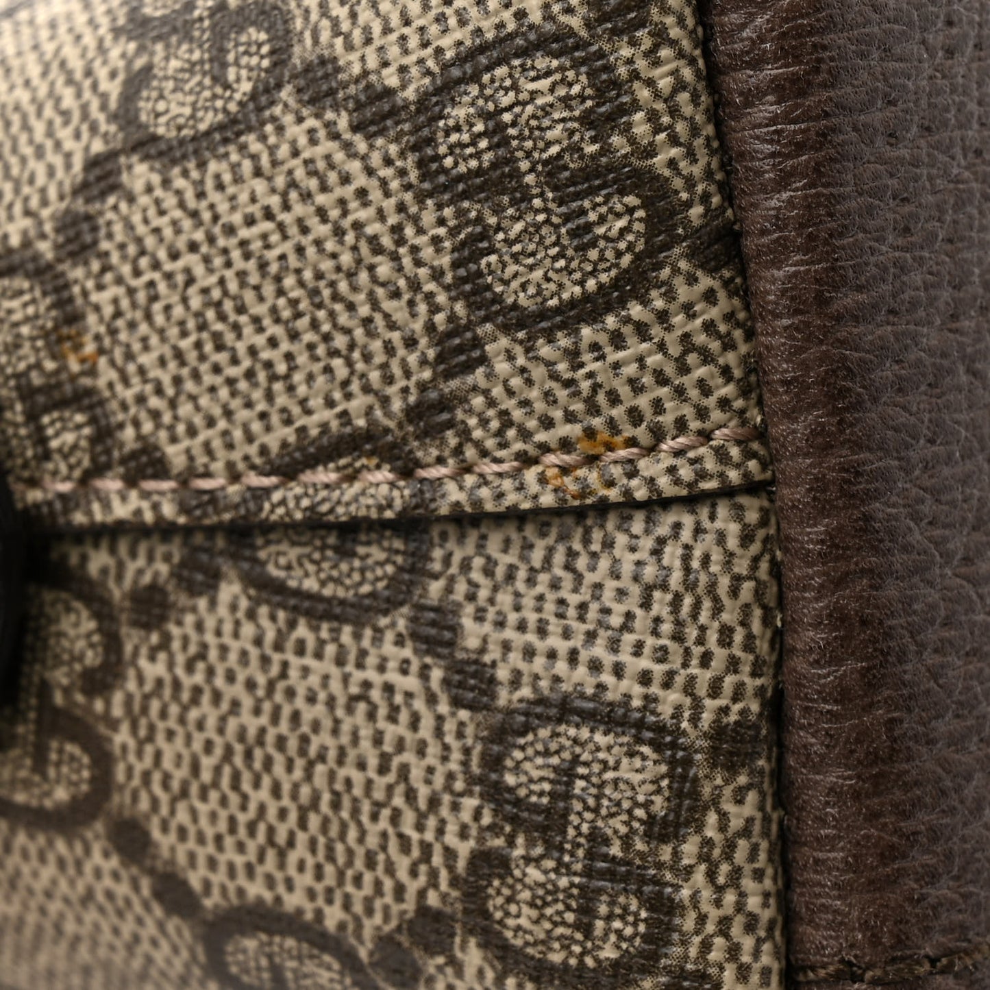 GG Supreme Monogram Textured Dollar Calfskin Web Small Ophidia Dome Shoulder Bag Beige Ebony New Acero