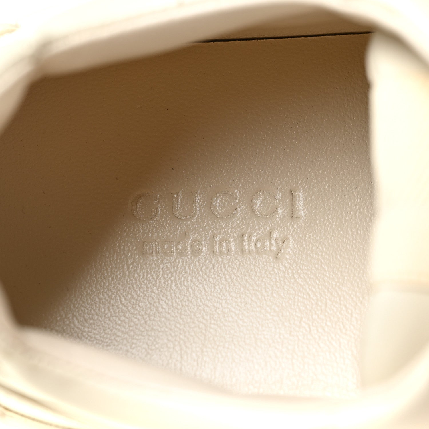Gucci Calfskin Logo Womens Rhyton Sneakers 38.5 Ivory 8 of 8